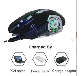 Resim Raynox RX-GM808 Gaming Wireless Rgb Oyuncu Mouse Şarjlı Pilsiz Sessiz Click 