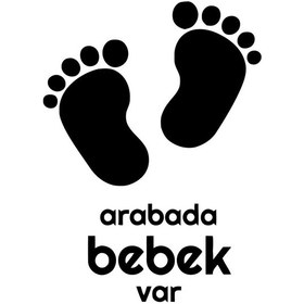 Resim Arabada Bebek Var Beyaz Renk Sticker 