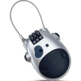 Resim Monte Lua 3 Haneli Sayı Kodlu Güvenlik Kilidi, Kompakt Kablolu Kilit, Özel Kilit, Şifreli Kilit, Şifreli Kilit, Bebek Arabası, Bisiklet, Bagaj, Kask, Sırt Çantası, Dolap Için 