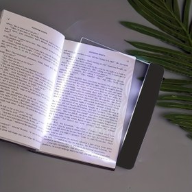 Resim 1 adet Okul Sezonu için Gereklidir E-kitap Okuma Lambası LED Düz Panel Okuma Lambası Yatak Odası Göz Koruma Gece Okuma Lambası Çok Fonksiyonlu Öğrenci Gece Görüşü Okuma Lambası Pil Olmadan 3 * AAA Piller Gerekir 