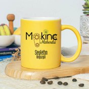 Resim Sarı Kişiye Özel Makine Mühendisi Kupa Bardak 