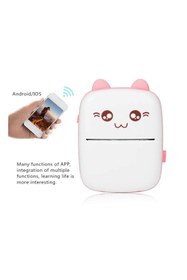 Resim qasul Taşınabilir Portatif Mini Cep Yazıcı Bluetooth Bağlantılı Telefon Bilgisayar Ve Tablet Uyumlu 