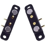 Resim 2-pin 2.8mm 90c Pogo Pin Manyetik Konnektör Takımı - Kulaklı 