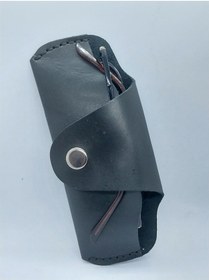 Resim sorte store Hakiki Deri Siyah El Yapımı Handmade Unisex Gözlük Kılıfı 