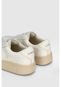 Resim Lufian 122230041 Natalı Deri Unisex Sneaker Ayakkabı Beyaz 