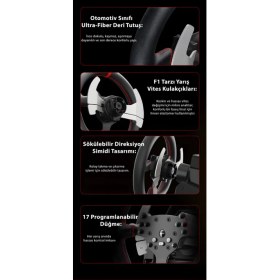 Resim Pxn V10 Pro Oyun Direksiyon Seti 3.2 Nm Kuvvetli Geri Bildirim Doğrudan Tahrikli Yarış Direksiyonu Pc/ps4/xbox Uyumlu 