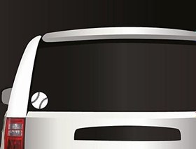 Resim Creative Concept Ideas CCI057 - Beyzbol Topu Beyaz Vinil Çıkartma Çıkartma Araba Kamyon Araç Pencere Duvar için | 12,7 cm 