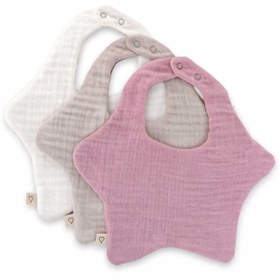 Resim lalin Bebek Önlüğü 8 Katlı Yıldız Desen 3'lü Set 