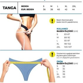 Resim Alya Underwear Kadın Renkli Brezilyan Kalıp Pamuklu Külotlar - Lacivert, Kırmızı, Ekru S, M, L, Xl, 2xl - 6 Adet Çok Renkli A02 