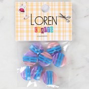 Resim Loren Crafts 8'li Desenli Düğme - 1091 
