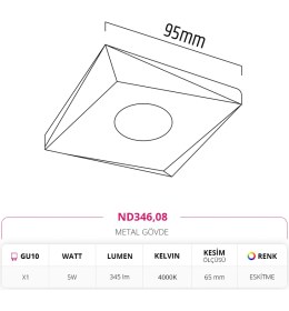 Resim Nevo Sıva Altı LED Spot Eskitme ND346 