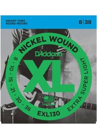 Resim D'addario Exl130 Elektro Gitar Tel Seti. Xl. 8-38. Extra Super Lı 