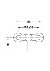 Resim Duravit - B.2 Banyo Duş Bataryası - B24230000010- Krom 