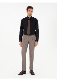Resim Cacharel Vizon Slim Fit Kumaş Pantolon Kahverengi 