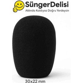 Resim Mikrofon Süngeri 1 Adet – Rüzgar ve Gürültü Önleyici | Motosiklet & Yaka Mikrofon Uyumlu 