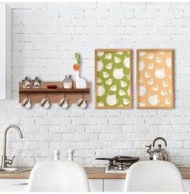 Resim Bk Home Doğal Ahşap Raflı Dekoratif Fincan Askılığı Ve 2’Li Mutfa (551038222) 