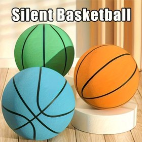 Resim Sessiz Basketbol Seti, 5 ve 7 Boyut, TPU Malzeme, İç Mekan Kullanımı İçin Ultra Sessiz, Gençler İçin Mükemmel Tatil Hediyesi, Çeşitli Renklerde - Mavi, Yeşil, Sarı 
