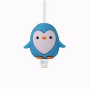 Resim Merwish Sevimli Maskotlu Figürlü Şarj Kablosu Koruyucu Mavi Penguen 