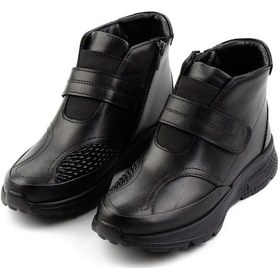 Resim Siyah Hakiki Deri Kadın Bot & Bootie K02465081503 Siyah 