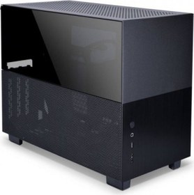 Resim LIAN LI Q58 Q58X4 PCIE 4.0 RISER KABLOLU MESH TEMPERLİ CAM USB TYPE-C SİYAH MİNİ-ITX OYUNCU KASA 