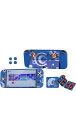 Resim Switch OLED 3in1 Standlı Rnkli Kılıf Analog Yükseltici ve Koruyucu Kart Kutusu 