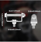 Resim Cloudstore 40mm Gümüş Motosiklet Sis Farı Braketi Alüminyum Alyan Ayarlanabilir Spot Lamba Tutucu 