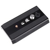 Resim Yaozixa Alüminyum 501pl Hızlı Çıkartma Plakası - 701hdv/501hdv/503hdv/mh055m0-q5 İçin, Rc5 Sistemi Uyumlu, 1/4" & 3/8" Vida, Video Pin, Siyah Anodize 
