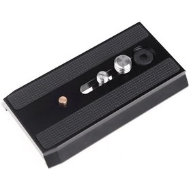Resim Yaozixa Alüminyum 501pl Hızlı Çıkartma Plakası - 701hdv/501hdv/503hdv/mh055m0-q5 İçin, Rc5 Sistemi Uyumlu, 1/4" & 3/8" Vida, Video Pin, Siyah Anodize 