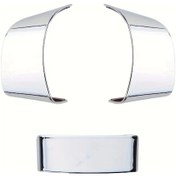 Resim Chuangyinshop 3 Parça Karbon Fiber Direksiyon Kılıfı - Volkswagen Golf 5 Mk5 Passat B6 Jetta 2007-2011 Universal Abs Reçine Krom Set Krom 3 Parça Set 