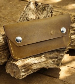 Resim Leather Cy Luna Camel Hakiki Deri Erkek Kadın Küçük El Çantası Isim Yazma Dahil El Yapımı Unisex Cüzdan 