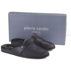 Resim Pierre Cardin 366 Armalı Damat Çeyiz Ev Erkek Terlik Siyah 