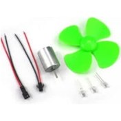 Resim Mikro Dc Motor Rüzgar Jeneratör Seti (100Mm Büyük Dört Yapraklı P 