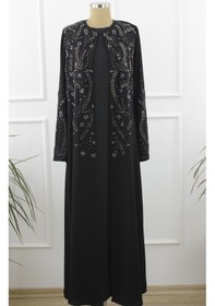 Resim Modabanuda Ceyda Abaya Ferace Siyah 