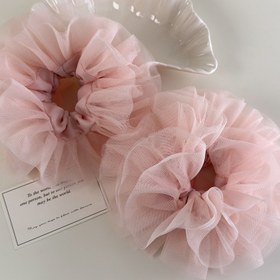 Resim Pembe Dantel Bale Saç Bağları - Çiçek Detaylı Zarif File Kurdeleler, Atkuyruğu ve Saç Üstü İçin Mükemmel, Tatlı ve Şirin Tarz, Saç Aksesuarı|Zarif Saç Aksesuarı|File Yapı 