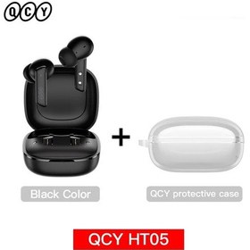 Resim Qcy Ht05 Anc Kablosuz Kulaklık 40db Gürültü Bluetooth 5.2 Kulaklık 6 Mic Enc Hd Ht05 Black With Case Brezilya 