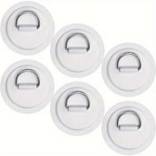 Resim Şişme Botlar, Kayıklar, SUP'lar, Kanolar, Sallara Uygun 6'lı Paket Evrensel PVC D-Halkası Yaması - Yapıştırıcı Gerektirmez, Beyaz 