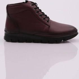 Resim Dgn 2007 Kadin Fermuar Detayli Bağcikli Bot 2007-692-R0309 Bordo 