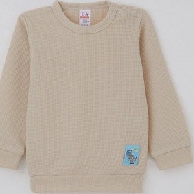 Resim Breeze Erkek Bebek Pijama Takımı Omuzdan Patlı Sevimli Fil Armalı 4 Ay-1 Yaş, Taş 