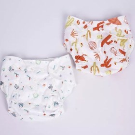 Resim Sa&shı Yüzme İçin Yeniden Kullanılabilir Bebek Bezi Külot 2 Adet 255488140 Beyaz 