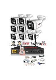 Resim Ids 8 Kameralı 5mp Sony Lensli 1080p Fullhd Gece Renkli Full Kamera Seti Su Geçirmez Cepten İzle Ds 2031hd Wl Set8 Nohdd 