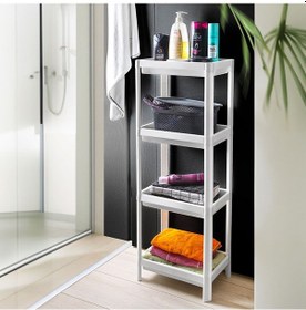 Resim 4 Katlı Düzenleyici Raf Ünitesi Beyaz, Kitaplık, Banyo, Mutfak Rafı. Ayakkabılık, Organizer Beyaz 