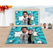 Resim Bk Gift Kişiye Özel Sevgililer Karikatürlü 1000 Parça Profesyonel Puzzle-60 