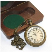 Resim Ahşap Kutulu Pirinç Köstekli Saat Ksk2054 