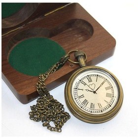 Resim Ahşap Kutulu Pirinç Köstekli Saat Ksk2054 