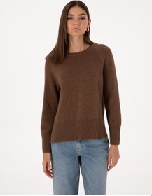 Resim Pierre Cardin Kadın Kahverengi Kazak /triko 50316659-vr029 Kahverengi 