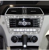 Resim Mercedes-benz C-sınıfı W204 2011-2013 Araba Merkezi Kontrol Cd Paneli Elmas Dekoratif Etiket, Sol Ve Sağ Sürücü 1 Adet 