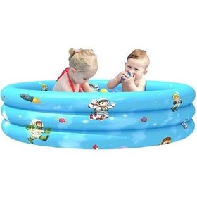 Resim Zhkj Shop 90 X 30 Cm Çocuklar İçin Yuvarlak Şişme Yüzme Havuzu - Mavi Qmzn18 Mavi 