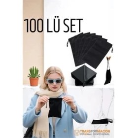 Resim Mey Ithalat® Kumaş Gözlük Kılıfı 50+50 Kılıf+Bezli Set Promosyon Gözlük Kılıfı 