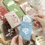 Resim 30 Sayfa Per Çanta Embossed Sticky Notes, Çim Kokulu Kağıttan Yapılmıştır, The Forest Prelude Serisi'nin Parçasıdır, Planlayıcıları, DIY Günlükleri, Telefon Kılıflarını ve Fotoğraf Çerçevelerini Dekorasyon İçin Uygun. 
