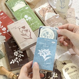 Resim 30 Sayfa Per Çanta Embossed Sticky Notes, Çim Kokulu Kağıttan Yapılmıştır, The Forest Prelude Serisi'nin Parçasıdır, Planlayıcıları, DIY Günlükleri, Telefon Kılıflarını ve Fotoğraf Çerçevelerini Dekorasyon İçin Uygun. 